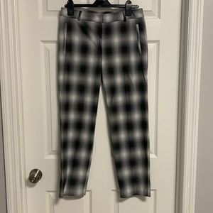 H&M Black and White Plaid Trouser